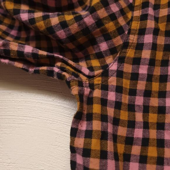 Old Navy Plaid Button Down Size L Shirt Flannel Classic Fall Long Sleeve Used - Picture 5 of 8